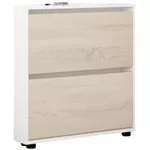 Raft pentru încălțăminte Mobildor-Lux Leo Slim 90x16x86H cm White/Sonoma