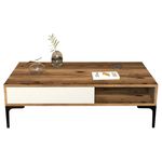 Măsuţă cafea Trendy Istanbul, Nuc, Smantana 105x32x60cm