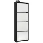 Полка для обуви Mobildor-Lux Leo Slim 80x16x164H cm Anthracite/White