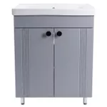 Шкаф под умывальник Mashtab 12181 Palma (Sava) cu 2 uși 650x470x850 Gri mat