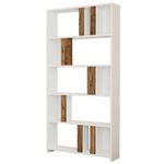 Raft de birou Hanah Home Lima White Walnut
