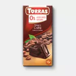 Шоколад темный с кофем без сахара без глютена Torras   75г