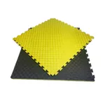 Татами мат Eva Puzzle 1x1 м, 2 см, 110 кг/м3 yellow-black (7870)