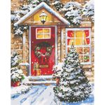 Tablou pe numere Richi (03864) Ușa de Crăciun 40x50