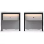 Noptieră Fabrik Home Clay с подсветкой (набор 2шт) Серая мышка