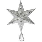 Новогодний декор Promstore 32950 Верхушка елочная Звезда 10LED 33сm, серебряный