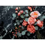 Картина по номерам Strateg 58071 Buchet de flori 30x40cm (fundal negru)