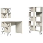 Офисный стол Trendy Extra 2, Crema, cu raft