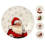 Farfurie Promstore 36763 Farfurie de servit 26cm Mos Craciun, portelan