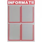 Tablă de birou miscellaneous RX15075 Stand informativ Informație A4, 4 buzunare