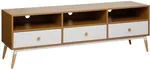Тумба напольная для TV Deco Marani 3 polite 150x40x51H Oak/White