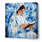 Tablou pe numere Ideyka KHO8570 40x40cm Eco, Lectura linistita