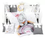 Детское постельное белье PernaMea Set lenjerie 8 piese Premium Iepuras gri (PM.105896/3)