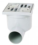 Душевой трап ZMM Maxpol 18451 Sifon de pardoseala PP D.50x90° orizontal (gri) cu grila inox (100x100x105mm) 2161