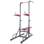 Antrenament de forţă inSPORTline 12561 Set Aparat Power Tower (120 kg) + 3 bare + discuri IN12433/20597