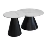 Măsuţă cafea Deco Set Masa cafea Arno D70x40 + D50x46 White