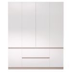 Dulap Bayro Harmony 1800x2200x550 cu sertare gri piatra