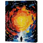 Картина по номерам BrushMe RMGB014FC 30x40сm (pânză neagră/fără cutie) Centrul universului