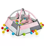 Complex de joacă pentru copii BabyJem 690 Salteluta de activitati cu bile Roz