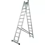 Scară Lider-Tech AC0212A Scari cu doua tronsoane, 2x12 trepte, H=5.64m, sarcina max.150kg