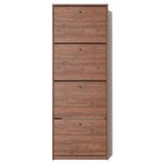 Полка для обуви Fabrik Home Тумба для обуви 4 дверцы / 600 орех каменный