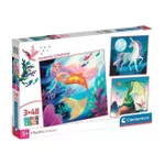Puzzle Clementoni Puzzle 3x48 Square Noli Fantastic Creatures (25319)