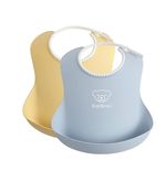 Набор нагрудников силиконовых BabyBjorn Powder Yellow / Powder Blue