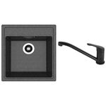 Мойка кухонная со смесителем Dr.Gans Nika 470 + SanDonna F 1066 negru