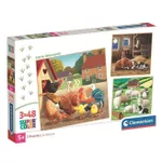 Puzzle Clementoni Puzzle 3x48 Momente la ferma (25791)
