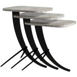 Журнальный столик Trendy Pion, Белый мрамор, вложенный столик (3 шт.)