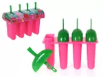 Set forme pentru inghetata 4buc, 14.5X7.8X17cm, roz, plastic