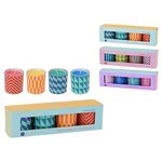 Lumânare Promstore 55218 Set lumanari parfumata in pahar colorat 4x5cm (4buc, 4 arome)