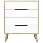 Комод Trendy Flora-Sapphire Oak, White, 78x95x45cm (GTR008147)