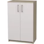 Офисный шкаф Tisam Тумба закрытая с двумя дверцами 702х405х1106, Бук Артизан/Светло-серый (7713)