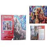 Картина по номерам Strateg 57355 Mozaic cu diamante 30x30cm Caine credincios