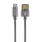WK Design Cable USB to Micro USB Zinc Alloy 2.1A 1m, Silver