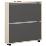 Raft pentru încălțăminte Mobildor-Lux Leo Slim 100x16x86H cm Sonoma/Anthracite