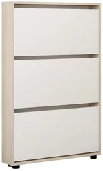 Raft pentru încălțăminte Mobildor-Lux Leo Slim 50x16x125H cm Sonoma/White