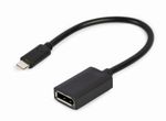 Adapter  Type-C to DP socket 0.15m Cablexpert, up to 4K at 60 Hz, A-CM-DPF-02