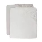 Детское постельное белье Jollein 2511-507-00156 Cearsaf cu elastic Jersey Ivory/Nougat, 120x60cm, 2buc