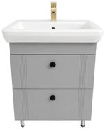 Dulap pentru lavoar Mashtab 22276 Palma (ML) cu 2 sertare 650x470x850 Gri mat