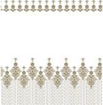 Perdea de duș Bisk 06871 TXT GOLD 180x200