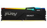 32GB DDR5-5200MHz  Kingston FURY Beast RGB (Kit of 2x16GB) (KF552C40BBAK2-32), CL40-40-40, 1.25V,Blk