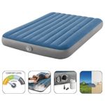 Saltea gonflabilă Intex 64189 Queen Prestige Downy, 152x203х25cm cu pompa integrată 5V, max.272kg