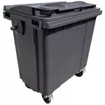 Coș de gunoi Uniplast 37205N Cos pentru transportarea deseurilor 770L din plastic pe roti (negru) HE