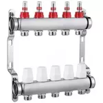 Комплект распределителей Hydro S Colector complet din Inox, 10 căi, cu debitmetru, 1