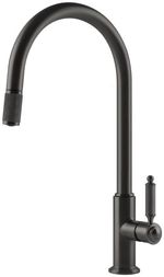 Смеситель кухонный Gessi 60622-707 Venti20 Black Metal Brushed PVD