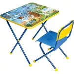 Set de mobilier pentru copii Nika КП-7 Vreau sa stiu (măsuță+scaun)