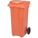 Урна для мусора Uniplast 37235 Cos pentru transportarea deseurilor 240L pe roti (portocaliu) HE