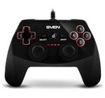 Gamepad SVEN GC-250, 4 axes, D-Pad, 2 mini joysticks, 11 buttons, USB